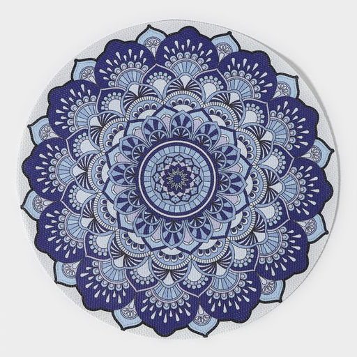 Набор салфеток сервировочных Доляна Силия, d=38 см, 4 шт, цвет синий  фото 2