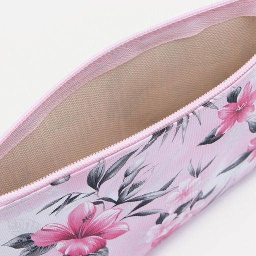 Цена за 3 шт. Косметичка - пенал на молнии, плоская, с рисунком, розовая - Simaland фото 2