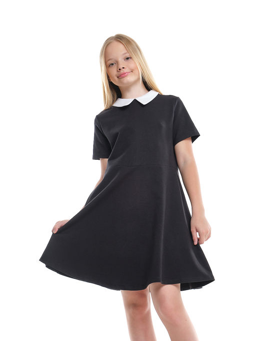 Платье для девочки в школу с воротником 22-7662 черный - Mini maxi фото 17
