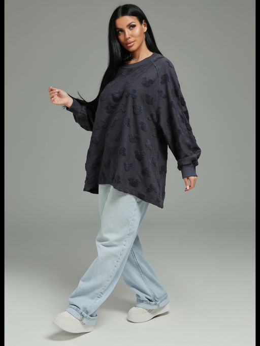 Ребека свитшот женский (махра Микки серый)