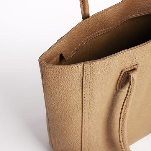 Сумка-шопер на молнии, цвет бежевый - Simaland фото 5