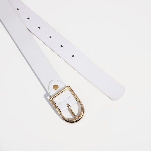 Ремень женский, ширина 2,8 см, винт, пряжка металл, цвет белый - Simaland фото 2
