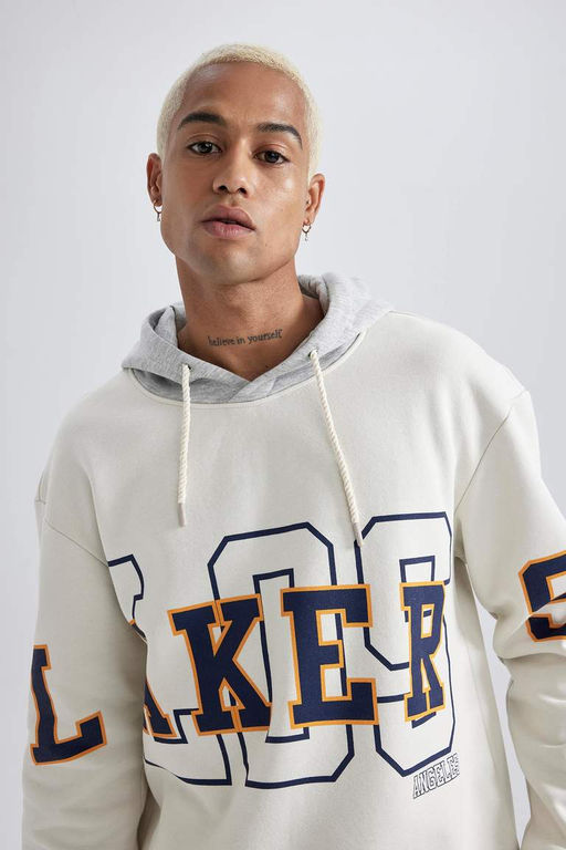 DeFactoFit Толстовка свободного покроя с капюшоном NBA Los Angeles Lakers  фото 3