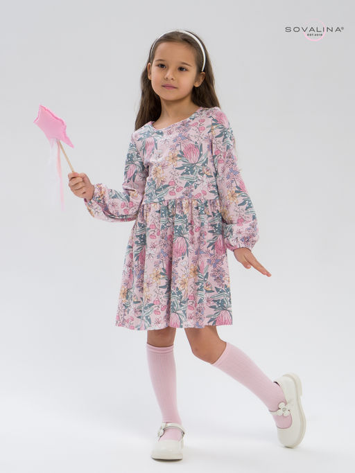 Платье Моана сирень на розовом - Sovalina фото 3