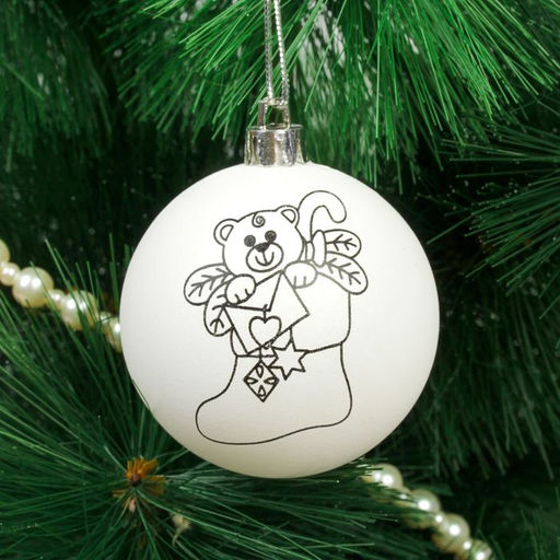 Цена за 3 шт. Ёлочный шар под роспись Мешок с подарками, размер 6 см