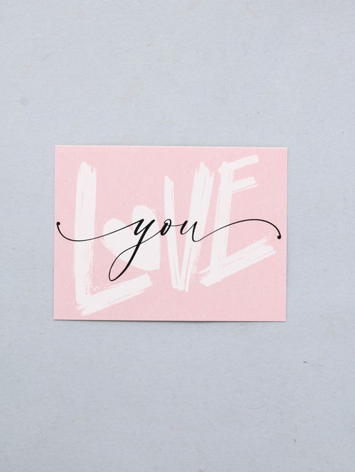 Цена за 20 шт. Открытка-мини «Люблю тебя», 6×8 см