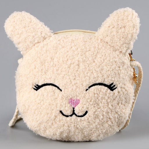 Сумка детская мягкая «Зайчонок», 14×15×0.5 см, бежевый цвет