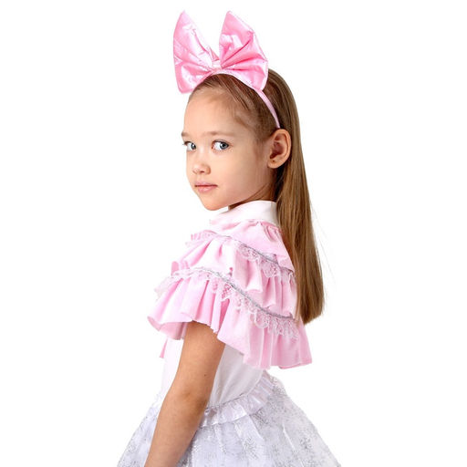 Карнавальный набор «Кукла», плюшевая накидка, ободок, рост 98-128 см, розовый