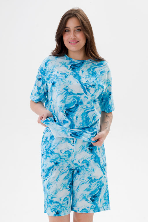 Костюм из кулирки унисекс дым бирюза - Амадэль фото 15