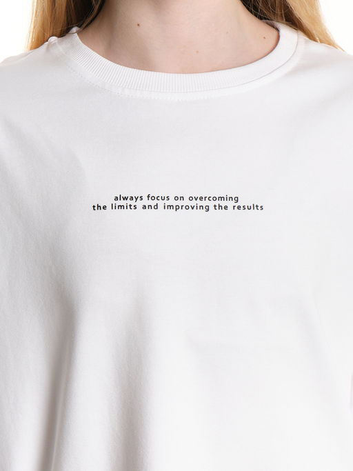 Футболка с принтом 22-7450 белый - Mini maxi фото 7