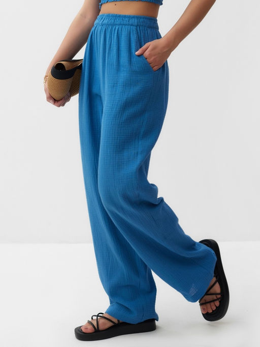 Брюки женские MIST Muslin, размер 40 (XS), синие