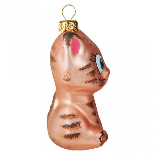 Елочная игрушка фигурка стеклянная Киса-2 6,3х5,4х10,5см, ручная художественная роспись, подарочная упаковка (Россия) - Домашняя мода фото 3