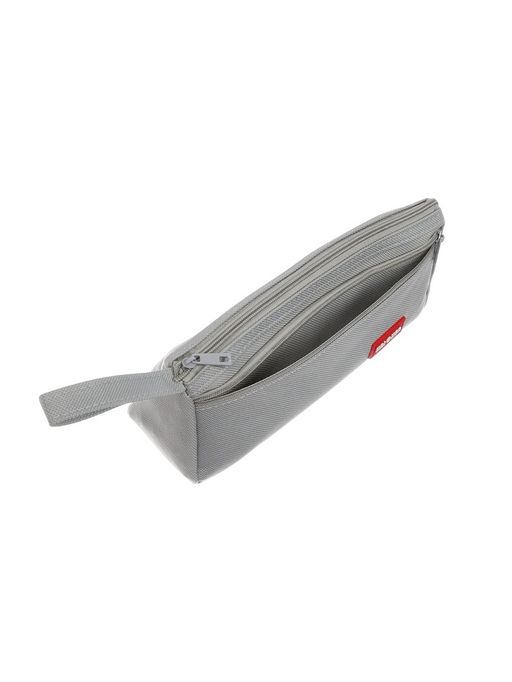 Пенал школьный «Классика», 2 отделения, на молнии, серый