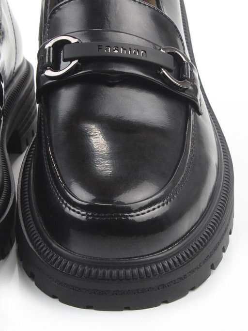 03-PDEB91-3 BLACK Лоферы женские (натуральная кожа)