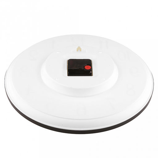 Часы настенные "Грезы" д35см, h5см, мягкий ход, циферблат "Вензель" белый/перламутровый; цифры арабские, черный; корпус пластик, черный/белый; в коробке (Китай)