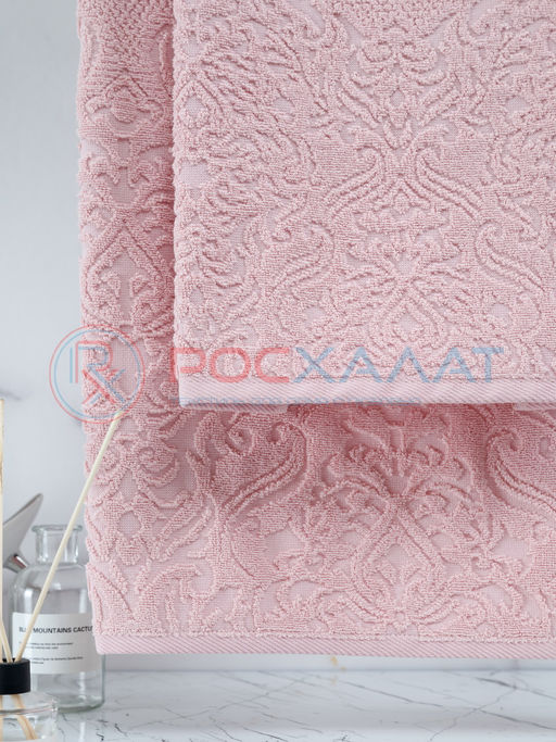 Махровое полотенце жаккардовое Вензель миндаль ПМА-6599 (187) 70х140 - Росхалат фото 3