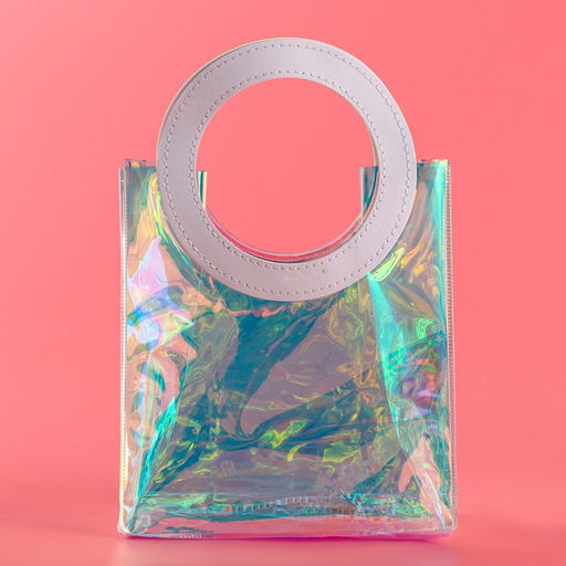 Пакет подарочный из ПВХ, белый, ирридисцентный, 20?18?10 см - UPAK LAND фото 5