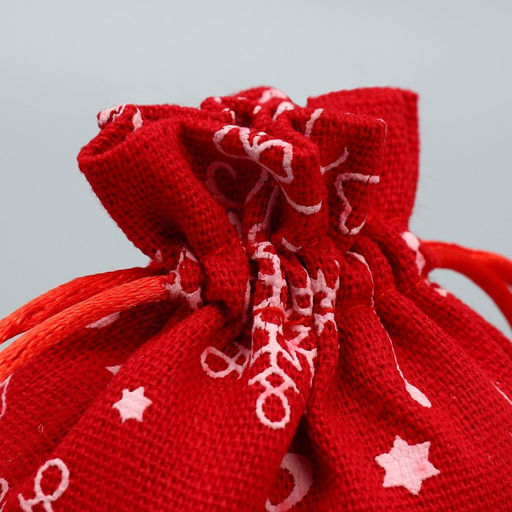 Цена за 5 шт. Мешочек подарочный холща Морозко, 10 х 12 см +/- 1.5 см - Дарите счастье фото 3