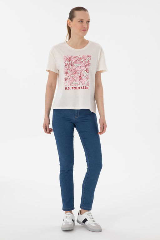 Kad_n Krem Ti__rt Sepette S_rpriz _ndirim - U.s. polo assn фото 4