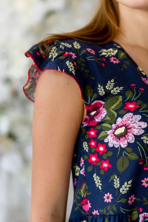 Платье женское из кулирки Люси малиновый колос - Амадэль фото 11