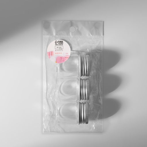 Баночки для хранения бисера, 14 мл, d=3×4 см, 3 шт., стеклянных