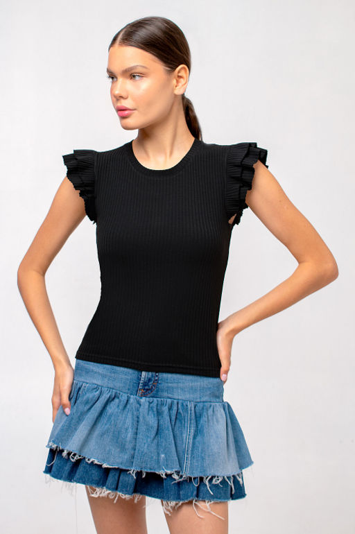 Арт. 3401/3 Футболка женская 42-50 (5 шт) Цвет:черный - Калинка фото 3