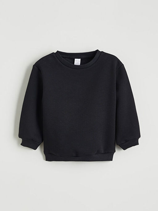 Bisiklet Yaka Erkek Bebek Kal?n Sweatshirt 2li