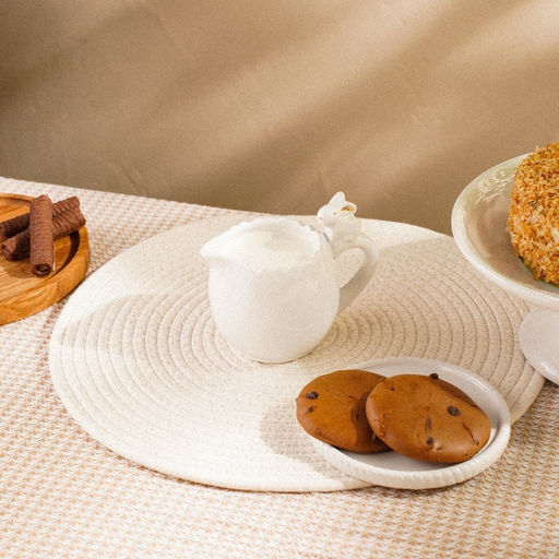 Молочник SL Home «Пасхальные кролики», 450 мл, 15×10 см, доломит, белый