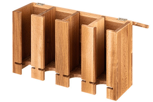 Подставка для чайных пакетиков 33*10,5*20 см с 4-мя отделениями, вертикальная с откидной крышкой