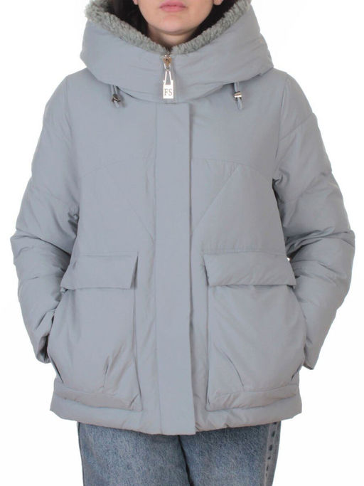 8809 GRAY Куртка зимняя женская (150 гр. холлофайбер)