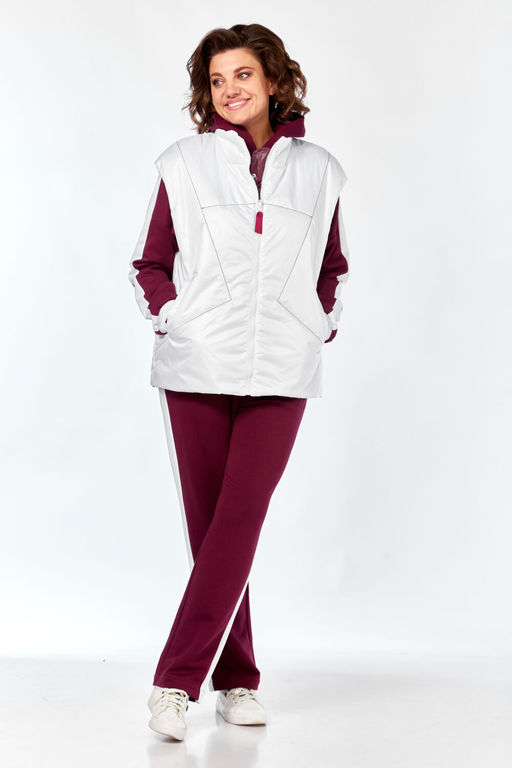 Костюм Diamant 1917 бордо белый  фото 8