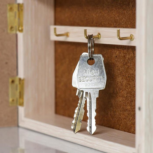 Ключница настенная «Новогодние домики, ночь», панно декоративное, 17×12 см