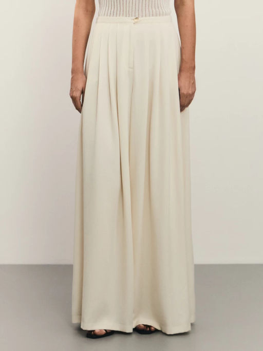 Широкие брюки со складками из лиоцелла / Zarina  фото 2