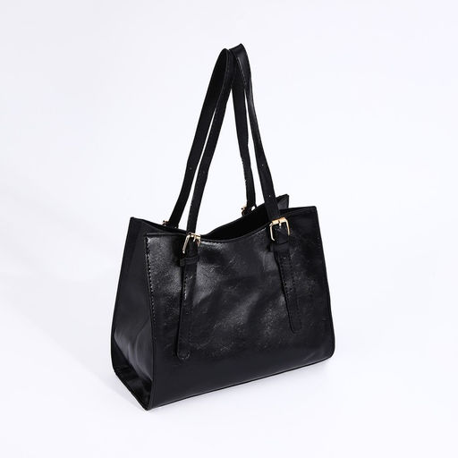 Сумка-тоут на молнии, цвет чёрный - Simaland фото 4