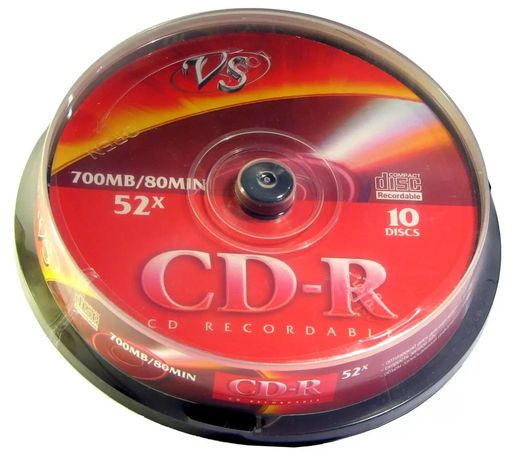 Цена за 2 шт. Диск CD-R "VS" 700Mb, 52х (10 шт. в боксе)