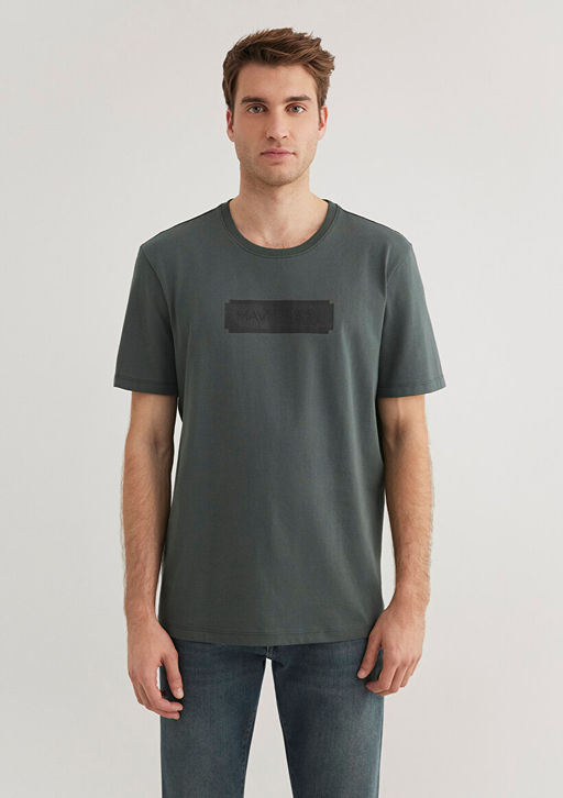 Mavi Black Bask?l? Yesil Tisort  фото 3