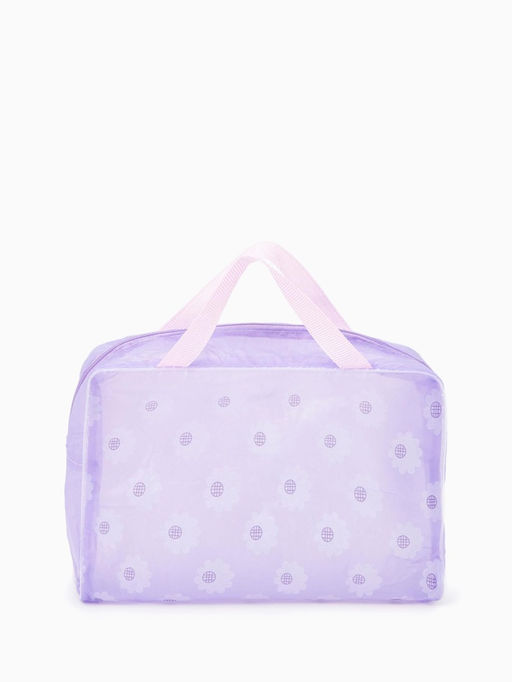 Цена за 2 шт. Косметичка - сумка на молнии для бассейна, с ручками, с принтом, сиреневая