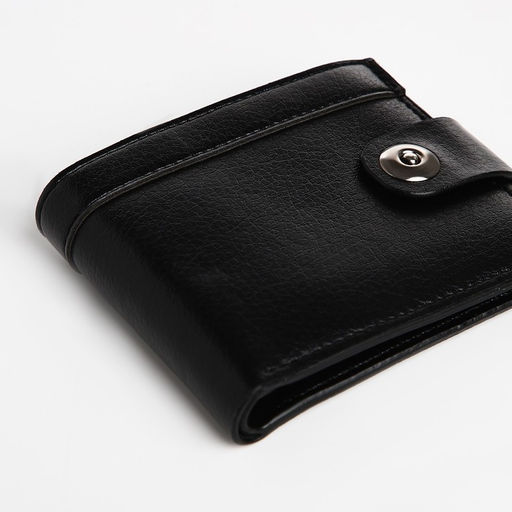 Портмоне мужское на магните, отдел для купюр, для карт, для монет, чёрное