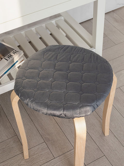 Чехол на табурет D33 графит вельвет