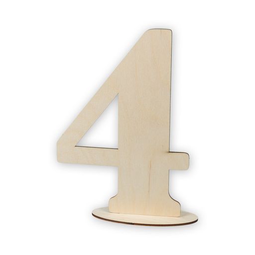 Заготовка для декорирования Mr. Carving ВД-386 Цифры на подставке фанера 7.5 х 20.6 х 30 см Цифра 4