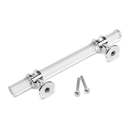 Ручка-скоба CAPPIO PK106, м/о 96 мм, d=12 мм, пластик, цвет прозрачный/хром