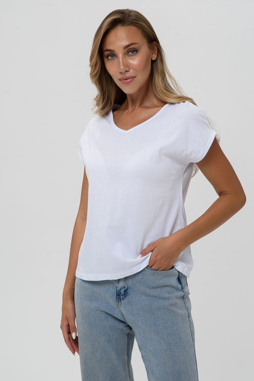 7158/1 однотон футболка женская