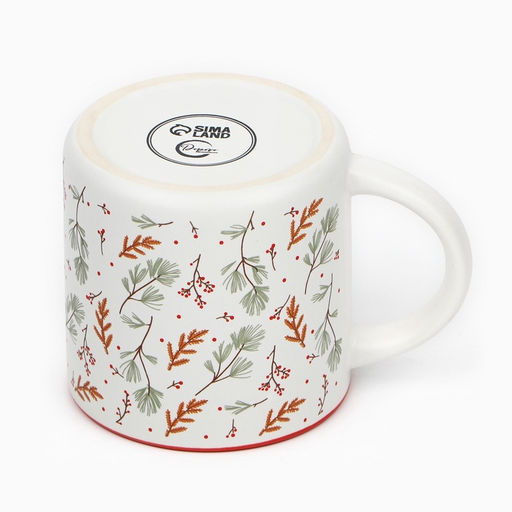 Кружка керамическая, новогодняя «Лесная сказка», 380 мл