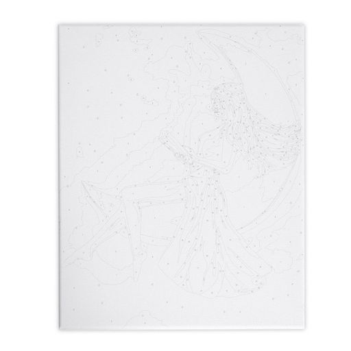 Картина по номерам на раме, с гирляндой Девочка на луне, 30х40 см - Школа талантов фото 3