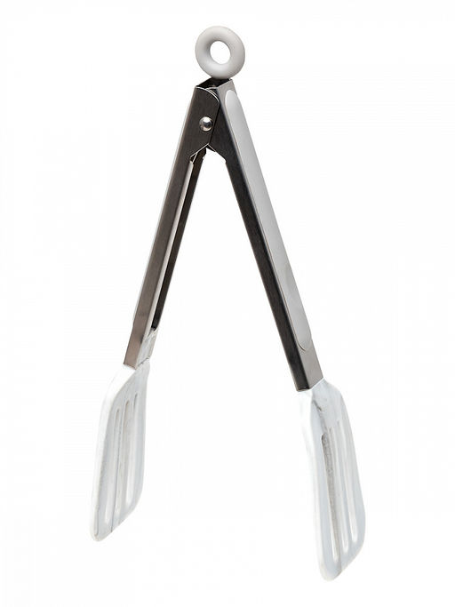 Щипцы кухонные универсальные 27x5,5 белый силикон; внутр. металлическая вставка - Denastia фото 2