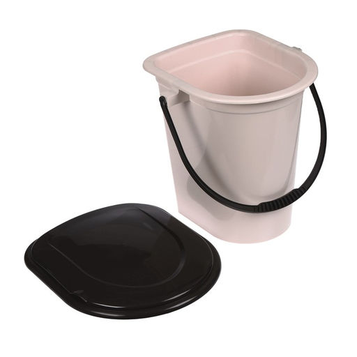 Ведро - туалет, h=40 см, 17 л, съёмный стульчак, бежевое