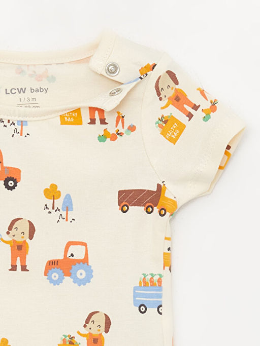 Bisiklet Yaka K?sa Kollu Bask?l? Erkek Bebek 2li Tak?m - Waikiki фото 3