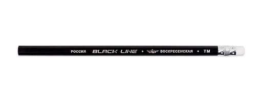 ВКФ Black Line 1-966 Карандаш графитный с ластиком незаточенный ТМ (HB) 84 шт