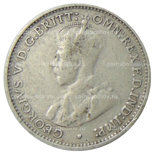 Монета 3 пенса 1936 года Австралия