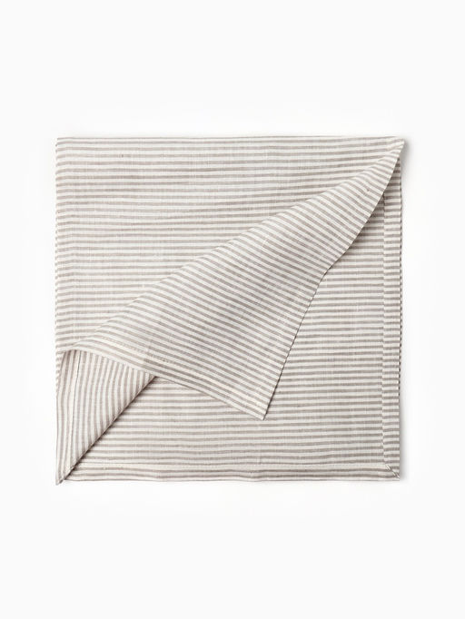 Дорожка на стол «Этель» Straightforward, 40×146 см, лён 100%, плотность 180 г/м², белая/серая